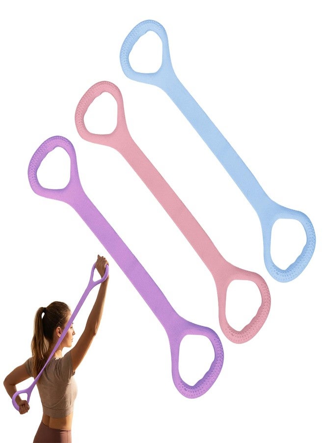 Hurifeng Figure 8 Resistance Bands with Handles, 3 Pack Exercise Bands for Working Out, Stretch Bands for Women Arms, Shoulder, Back, Legs, Yoga, Pilates, Home Workout Equipment - Image 1