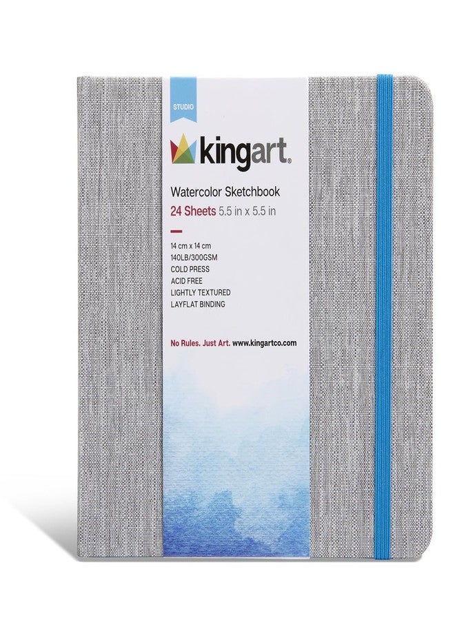 KINGART Watercolor Paper Sketchbook 5.5x5.5 24 Pages - Image 1