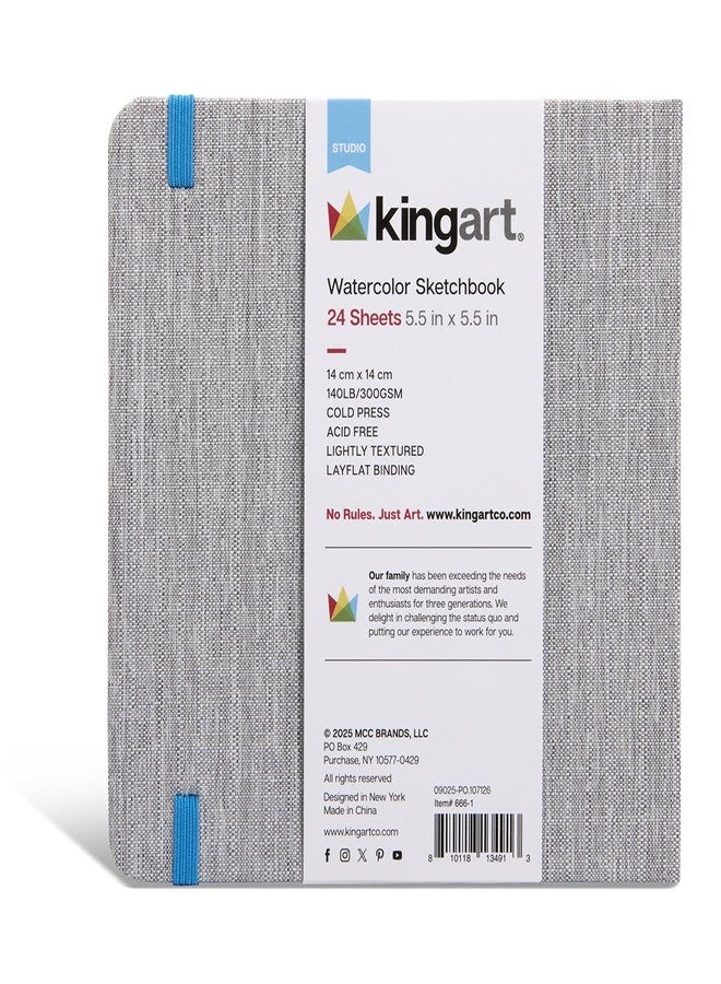 KINGART Watercolor Paper Sketchbook 5.5x5.5 24 Pages - Image 4