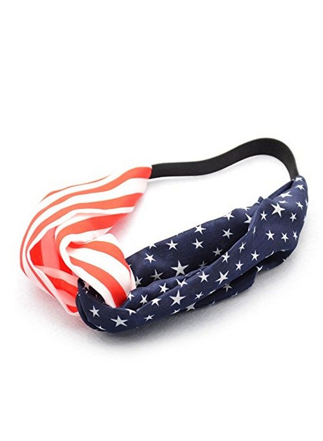 Tovip 2Pcs New American Flag Headband Usa 4Th Of July Head Wrap Fashion Elastic Hair Bands Bandana Turban Hair Accessories - Image 4