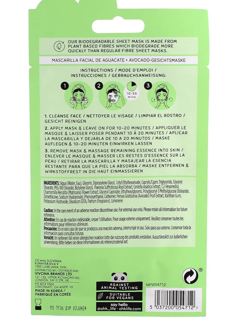 Oh K Sheet Mask - Avocado - Image 2