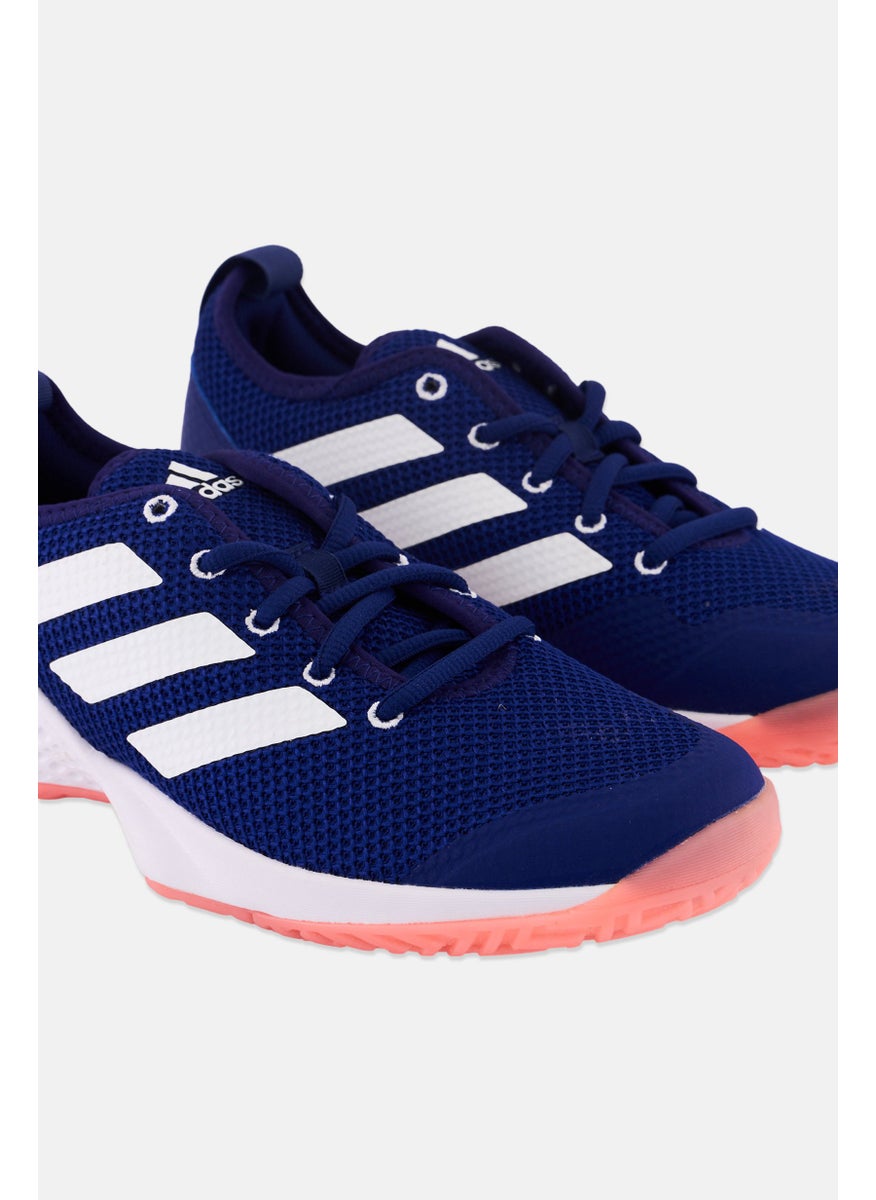 Adidas - Women CourtFlash Lace Up Tennis Shoes, Violet - Image 1