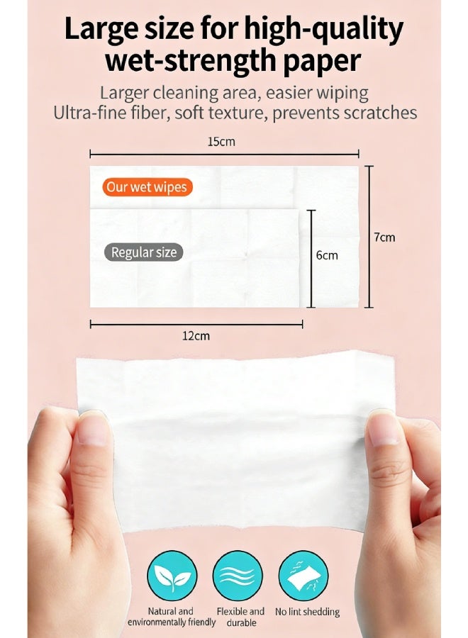 100 wipes（7*15cm）No Alcohol Lens Cleaning Wipes for Eyeglasses,Individually Wrapped,Can be used for mobile phone screen, tablet computer, camera lens and other electronic screen - Image 3