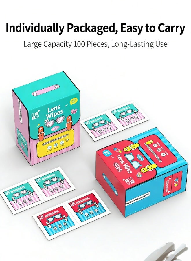 100 wipes（7*15cm）No Alcohol Lens Cleaning Wipes for Eyeglasses,Individually Wrapped,Can be used for mobile phone screen, tablet computer, camera lens and other electronic screen - Image 4