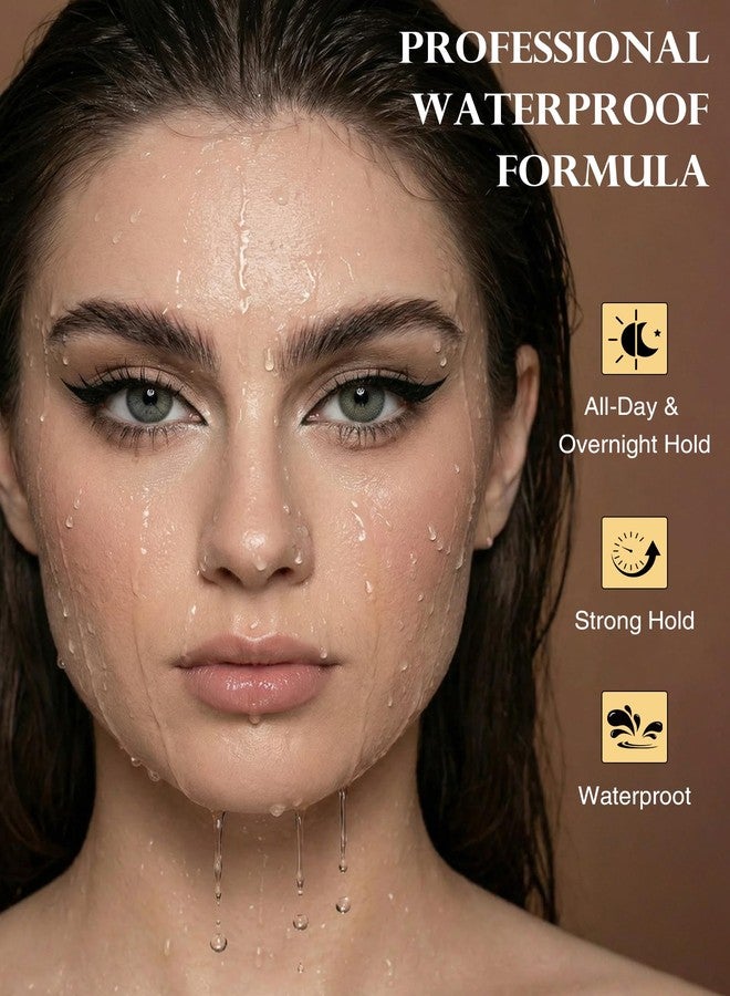 ميريتون غراء الرموش وقلم تحديد العيون من ميريتون - يجف بسرعة في 3 ثوانٍ، مقاوم للماء لمدة 48 ساعة، لاصق رموش أسود 2 في 1 للرموش الشريطية، ثبات قوي يدوم طويلاً، لطيف على العيون الحساسة (2 مل / 0.07 أونصة) - Image 3