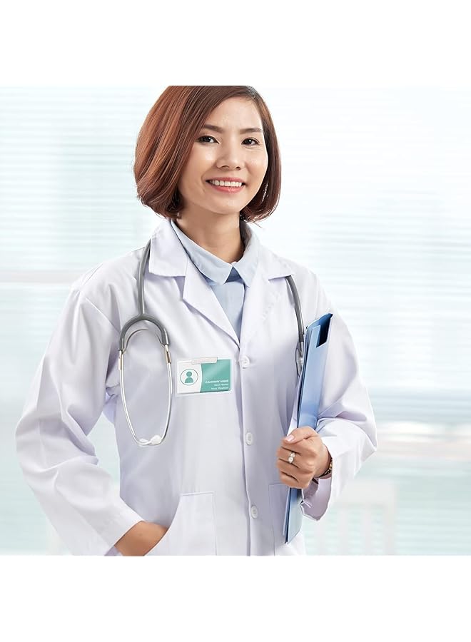 erorex Clear Vinyl Magnetic Badge Holder 3”X2” Horizontal Id Card Name Tag Waterproof Magnet Name Tags Clear Name Badge Magnets Holder Reusable Waterproof For Teachers Doctors Nurses 25 Pack - Image 3