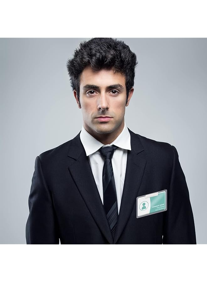 erorex Clear Vinyl Magnetic Badge Holder 3”X2” Horizontal Id Card Name Tag Waterproof Magnet Name Tags Clear Name Badge Magnets Holder Reusable Waterproof For Teachers Doctors Nurses 25 Pack - Image 4