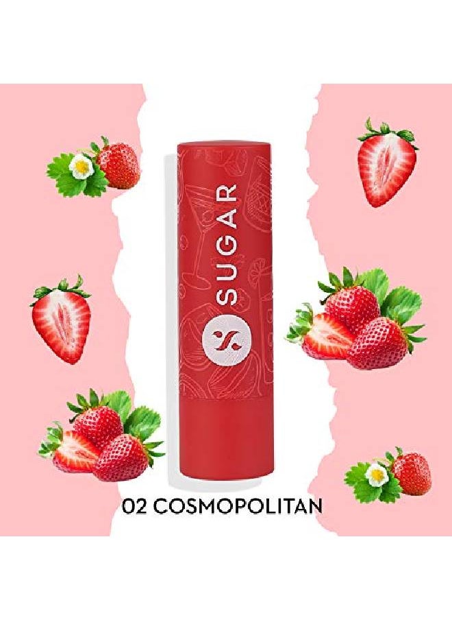 SUGAR Cosmetics مرطب الشفاه Tipsy Lips 02 Cosmopolitan 4.5 جرام مرطب الشفاه للشفاه الجافة والمتشققة غني بزبدة الشيا وزيت الجوجوبا  - Image 3