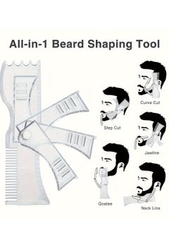 Generic Beard Shaper Kit - Premium Shaping Tool - 100% Clear | Many Styles - The Ultimate Beard/Hair Lineup - Beard Stencil Guide Template 360 Rotation  - Image 2