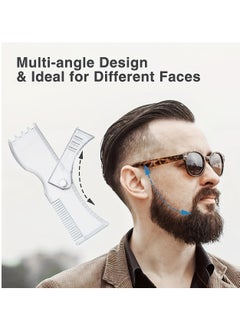 Generic Beard Shaper Kit - Premium Shaping Tool - 100% Clear | Many Styles - The Ultimate Beard/Hair Lineup - Beard Stencil Guide Template 360 Rotation  - Image 4