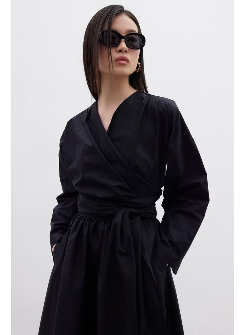 Manuka Kimono Style Premium Shirt Black - Image 1
