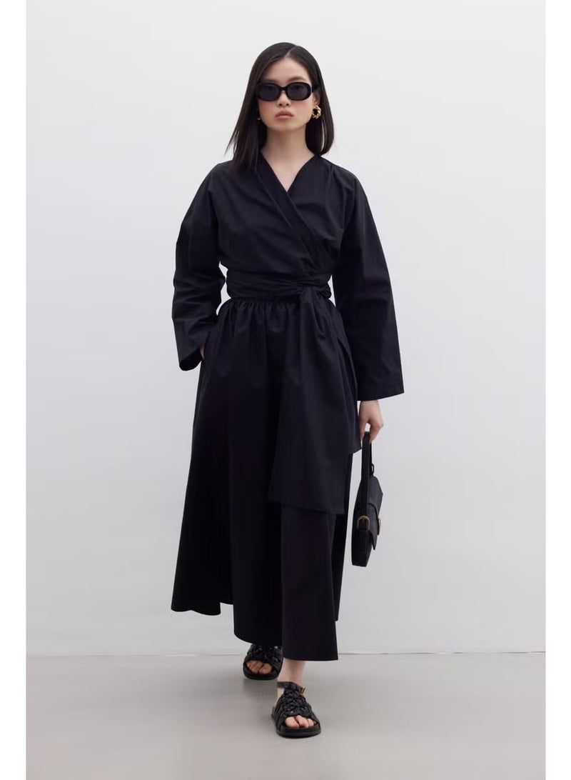 Manuka Kimono Style Premium Shirt Black - Image 5