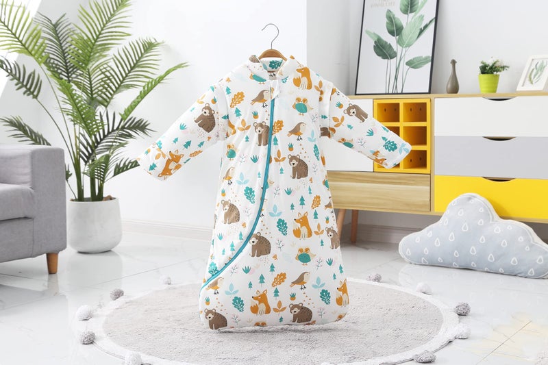 MIKAFEN Baby Winter Sleeping Bag Kids Sleeping Bag 3.5 Tog Organic Cotton Sleeping Bag Various Sizes from Birth to 4 Years Old (L/24-48 Months, Animal World) - Image 2