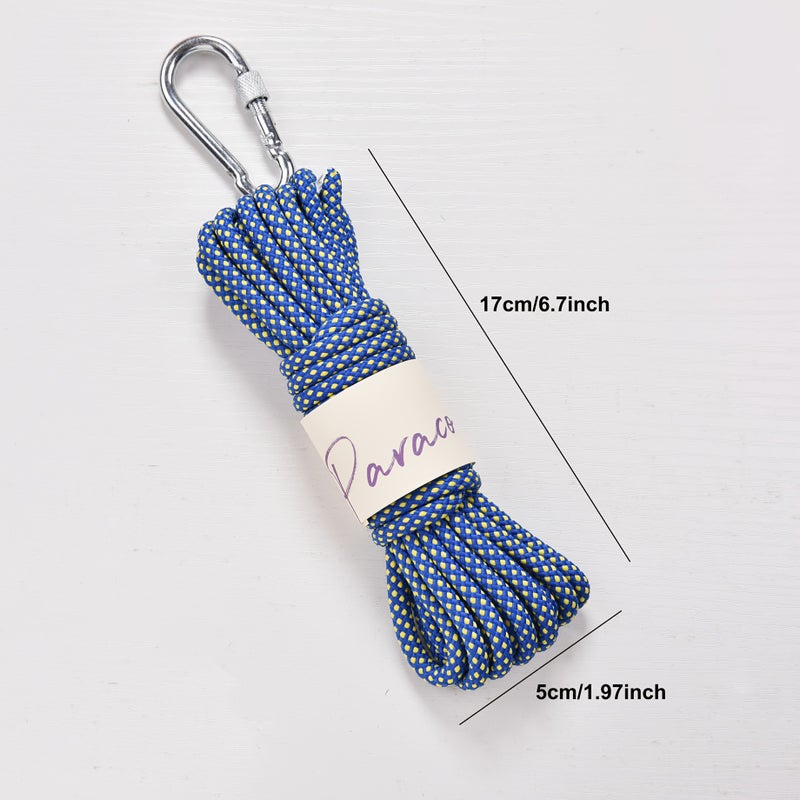 02 Blue Moon 6mm Matte Grid Paracord 196.85in With Snap Hook Outdoor Rope - Image 3
