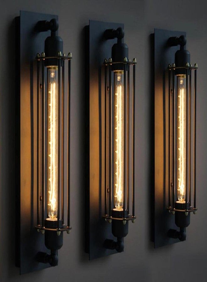 GOENDR T300 Long Light Bulb, E26 Base Amber Vintage Edison Bulb, Dimmable Tubular Unique Decorative Filament Light Bulb for Wall Sconces & Pendant Lantern Industrial Fixture Pendant Lamp(4 Pack) - Image 3