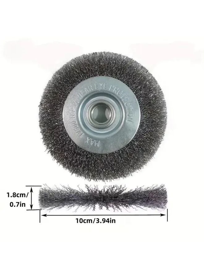 4 Inch High Carbon Steel Wire Brush For Angle Grinder Rust Removal Polishing - Image 1