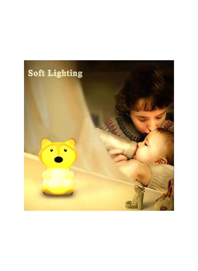 The Bros Fox Squishy Night Light for Babies & Kids, Nursery Light, Animal Shaped, Silicone Material - Image 5