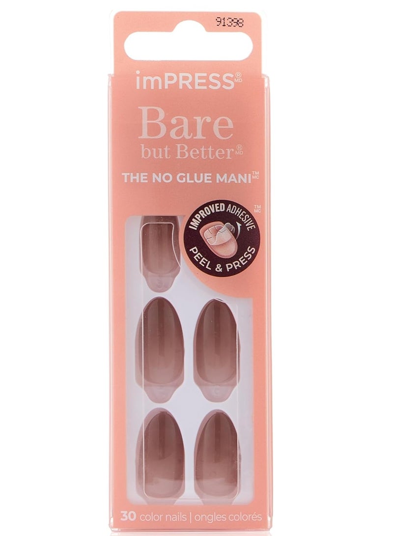KISS Impress Bear Butt Better False Nails Bag 30 Pieces, Cozy 