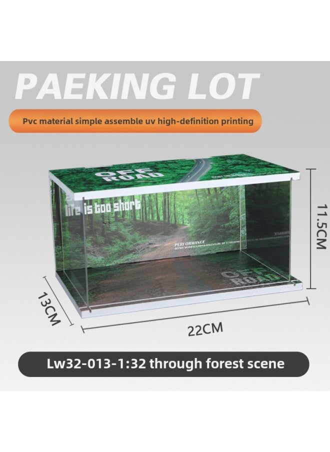 xozgdovg - Adaptation 1:32/car Model Ornaments Car Model Display Scene Simulation Base Dust Cover Wholesale-Color:1:32 Travel Through Forest Scenes - Image 1