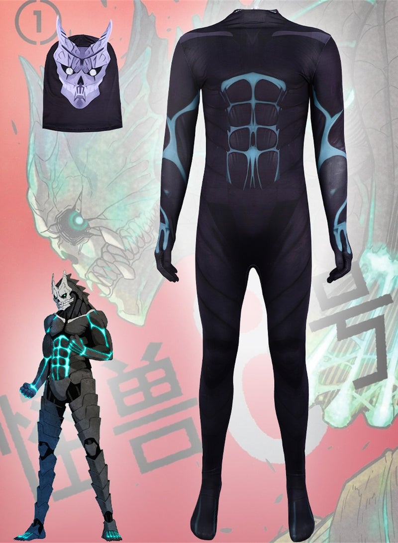 Kaiju No. 8 anime role play cos one-piece tights cosplay costume monster No. 8 Hibino Kafka - Image 3