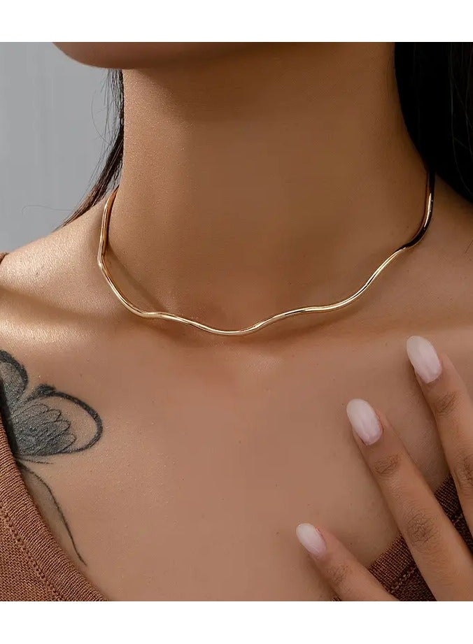 Goolsky A Simple Twist Choker Necklace Jewelry For Everyday And Vacation Wear - Image 1