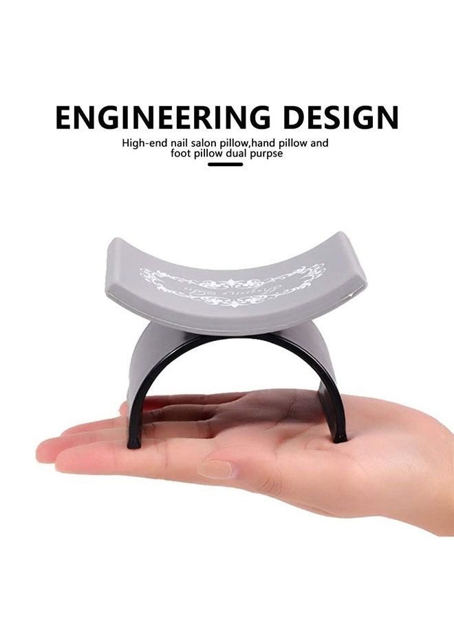 Ownsig Nail Arm Rest, U Shape Silicone Manicure Hand Pillow Pad, Nail Art Mat Holder, Nail Tool Equipment, Nail Art Accessories Black - Image 3