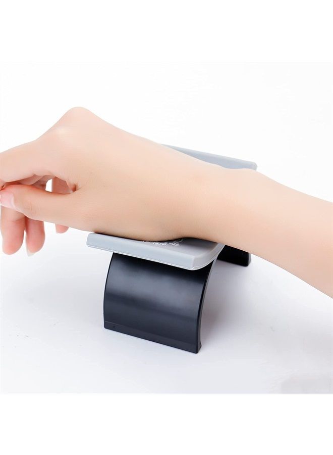Ownsig Nail Arm Rest, U Shape Silicone Manicure Hand Pillow Pad, Nail Art Mat Holder, Nail Tool Equipment, Nail Art Accessories Black - Image 5