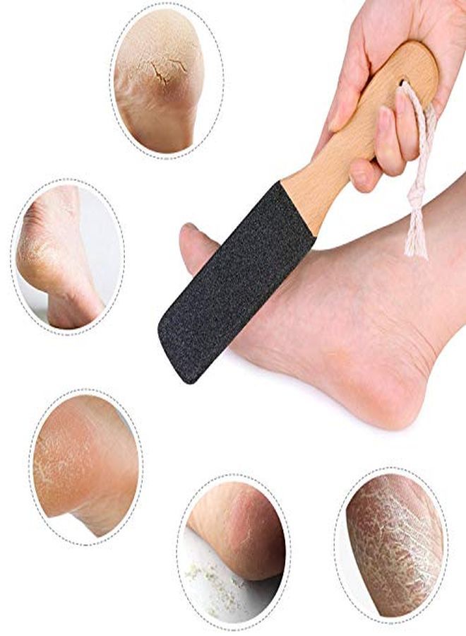 BTYMS Ces Foot File Callus Remover Heel Grater Wooden Handle Foot Scrubber Pedicure File Foot Filer For Dead Skin Professional - Image 3