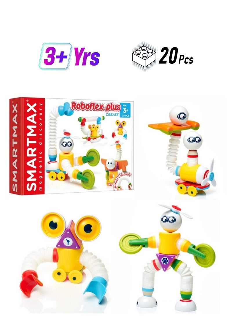 SmartMax Roboflex Plus 20 Piece Magnetic Discovery Building Set For Ages 3+ - Image 1