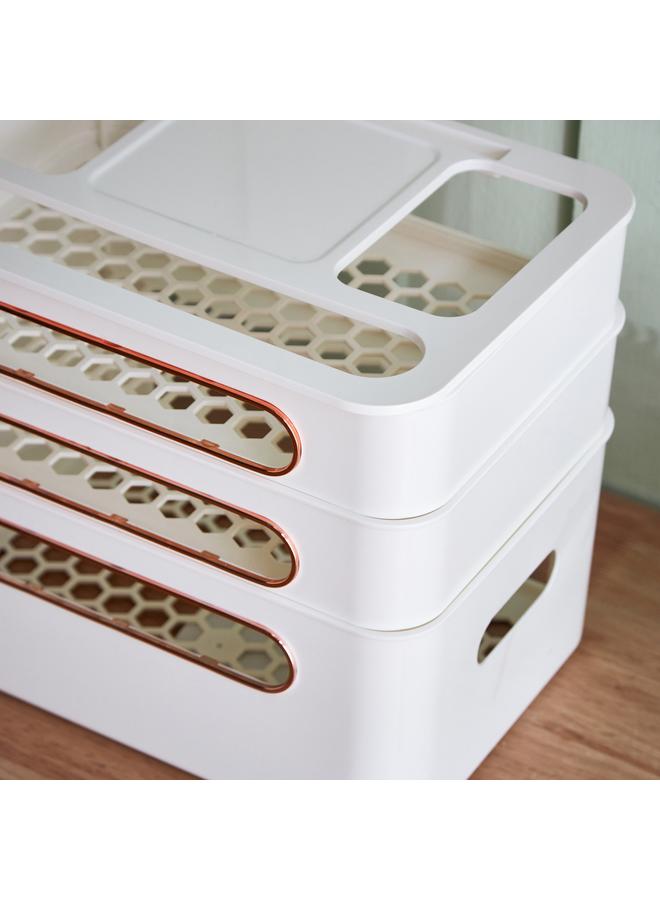 هوم بوكس صندوق تخزين عام لجهاز التوجيه اللاسلكي ثلاثي الطبقات - Image 3