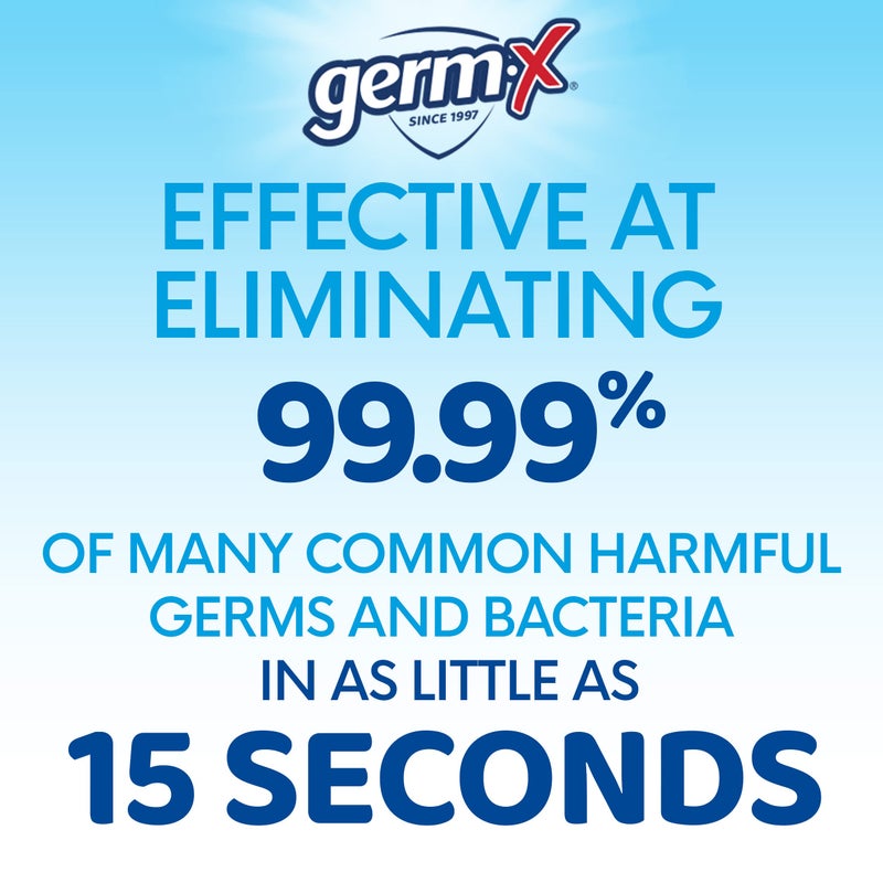 Germ-X Advanced Hand Sanitizer, 34 Fl Oz (1 Liter), Less Drying Moisturizing Clear Gel, No Rinse Formula, Large Family Size Pump Bottle - Image 3