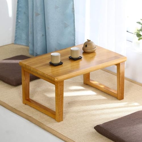 Runam Woods Solid Wood Simple Low Height Japanese Style Coffee/Tea Table for Living Room, Tatami Table for Breakfast, Laptop, Study (Dark Red Mohgany, 80 x 40 x 30- cm) - Image 4