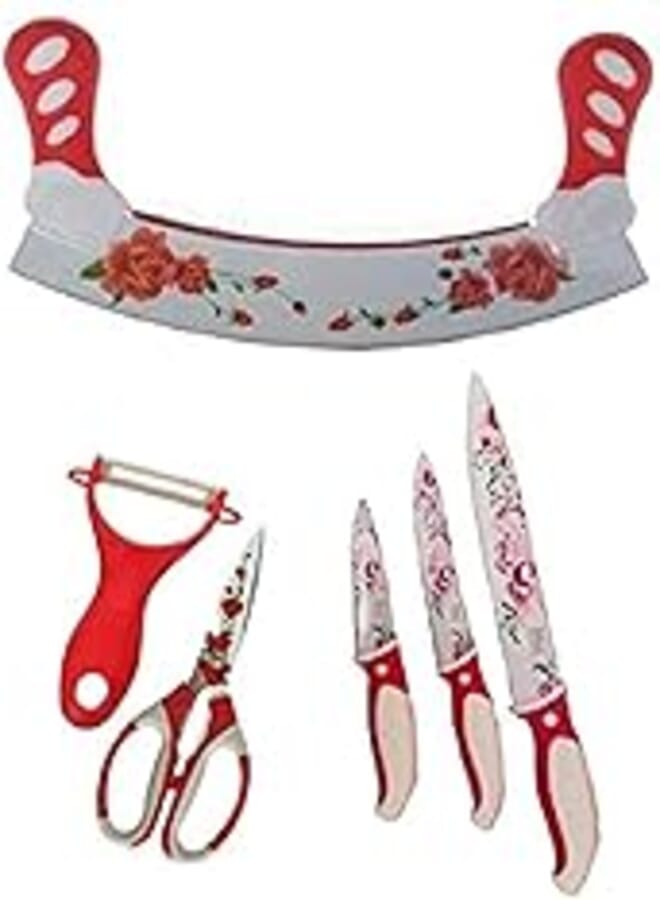 Ceramic Knives Set With Lathe, Scissors and Peeler Set of 6 pieces