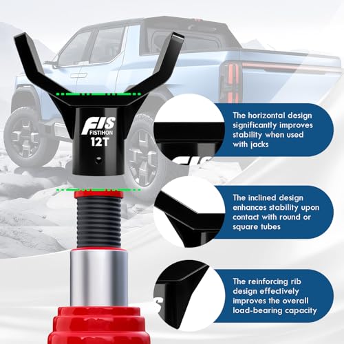 Fistihon Bottle Jack Adapter for 12t Jacks Safe Steel Bottle Jacks Adapter Lifting Saddle for 3 Inch and 4 Inch RoundSquare Axle Tube Fits165Inch42mm or Smaller Diameter Bottle Jack Accessories - Image 3