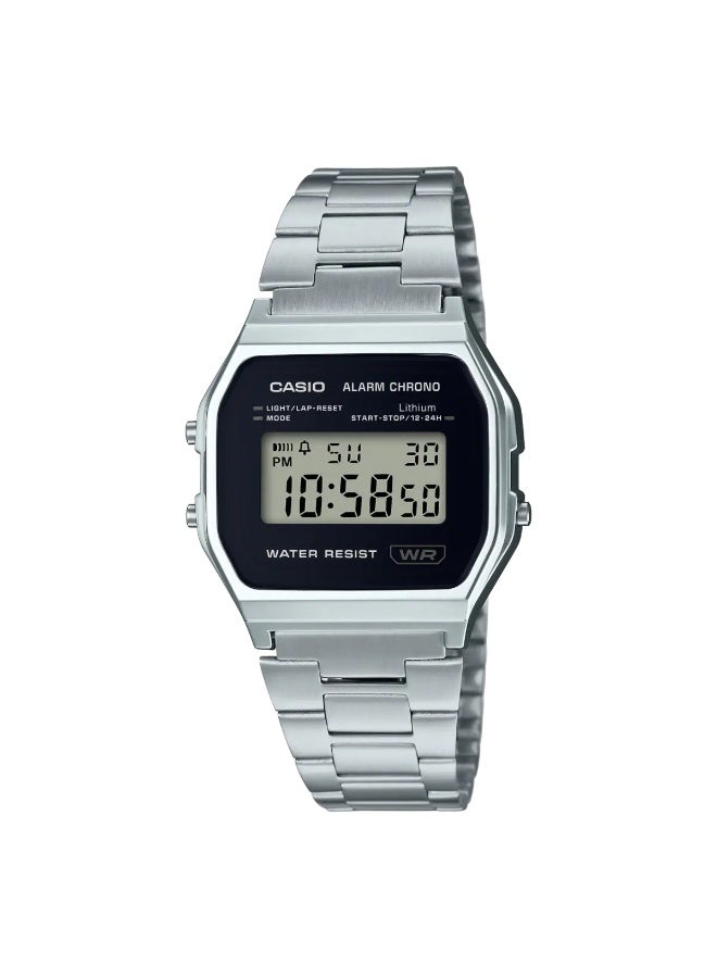 Casio Digital Wrist Watch with Silver-Tone Band - Image 1