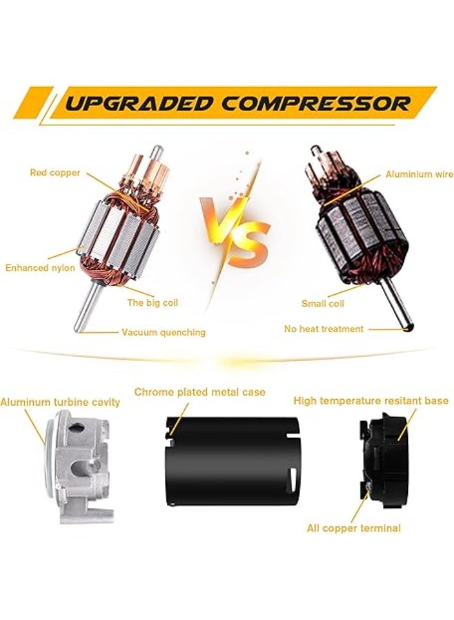 MAKINGTEC Air Horn Kit, Super Loud Train Horn for Truck, Air Horn Dual Truck Horn with Compressor for 12V Vehicles Trucks Pickup Trains Cars Boats (Dual black) - Image 2