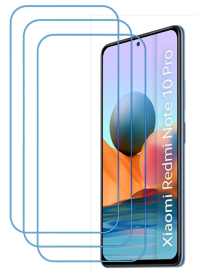 ACLIX 3 Pieces Antistatic ESD Dustproof Premium Quality High Definition Clear Tempered Glass Screen Protector Designed For Xiaomi Redmi Note 10 Pro - Image 1