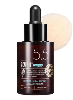 ACWELL Licorice Ph Balancing Advanced Facial Serum Ampoule 1.01 Fl.Oz. Radiance And Dark Spot Care Face Serum For Dull Skin Reduces Acne And Blemishes Minimizes Fine Lines Healthy Glow Skin  - Image 1
