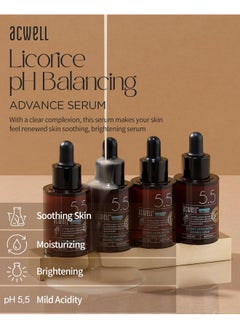 ACWELL Licorice Ph Balancing Advanced Facial Serum Ampoule 1.01 Fl.Oz. Radiance And Dark Spot Care Face Serum For Dull Skin Reduces Acne And Blemishes Minimizes Fine Lines Healthy Glow Skin  - Image 2