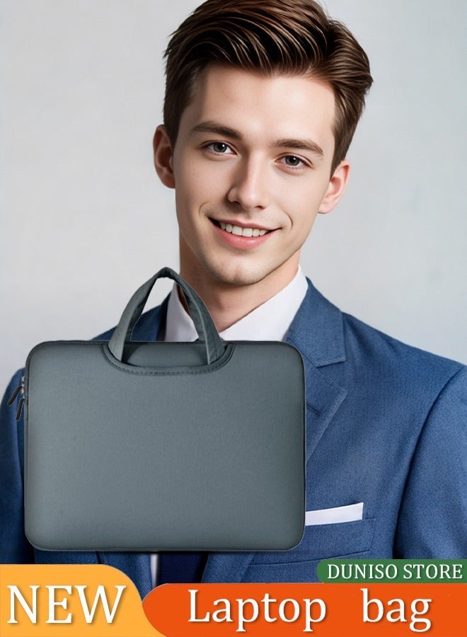 SOWUGI 13 Inch Laptop Bag Lightweight Computer Bag Travel Business Handbag Briefcase Water Resistance Shoulder Messenger Bag for Men and Women Work Office - Image 1