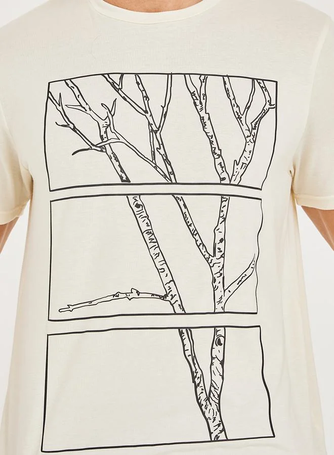 Styli Trunk Graphic Print T-Shirt & Shorts Set