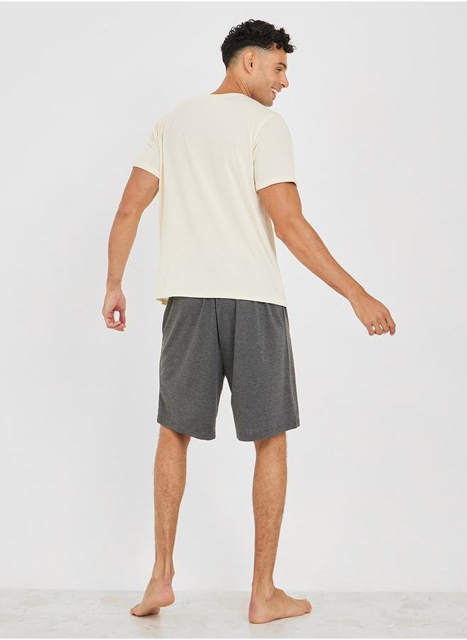 Styli - Trunk Graphic Print T-Shirt & Shorts Set - Image 1