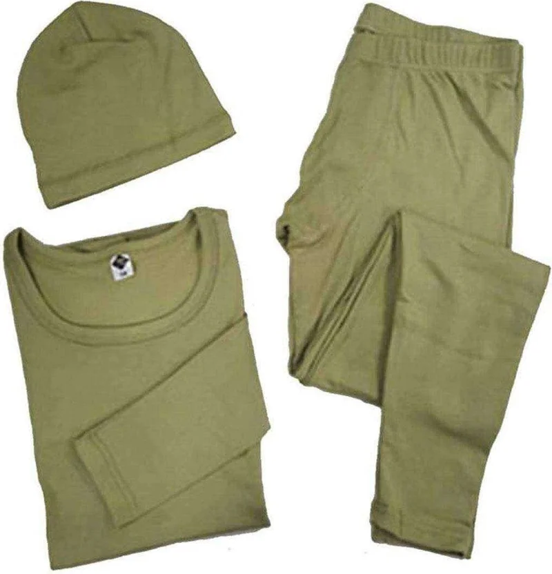 رويالكس Kota Men's Green Military Thermal Underwear Tights Undershirt Suit (Beret Gift) 2002