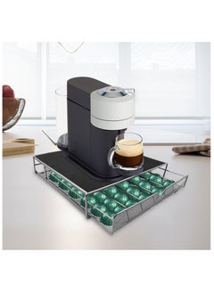 SKY-TOUCH Coffee Pod Drawer Compatible With K-Cups 36 Pod Pack Holder Non-Rolling Compact Under Coffee Pot Storage Sliding Drawer Home Kitchen Counter Organizer Coffee Drawer Black  - Image 5