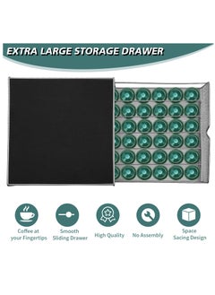 SKY-TOUCH Coffee Pod Drawer Compatible With K-Cups 36 Pod Pack Holder Non-Rolling Compact Under Coffee Pot Storage Sliding Drawer Home Kitchen Counter Organizer Coffee Drawer Black  - Image 3