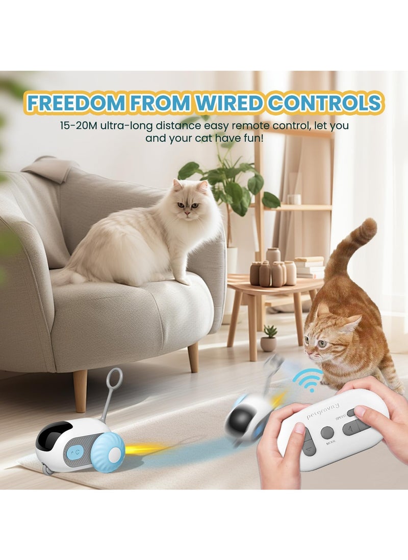 Necomi Remote Control Cat Toy, Upgraded Interactive Chase Cat Toys for Indoor Cats, Smart Cat Toy Car with Feathers, Cat Mouse Toys, rc Interactive Cat Toy Self Play, USB Rechargeable(Blue) - pzsku/Z410C59CCDE11E143DDC2Z/45/_/1734101959/272a58f0-8b82-457e-9e12-530bce763751