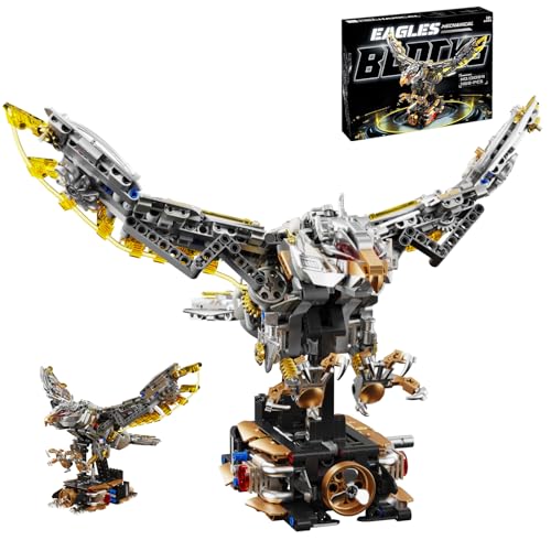 CSNRHG Mechanical Eagle Building Block Set 3D Poseable Model with Articulated Wings Talons STEM Toy for Kids Adults Ideal Gift for Engineering Nature Animal Lovers - Image 1