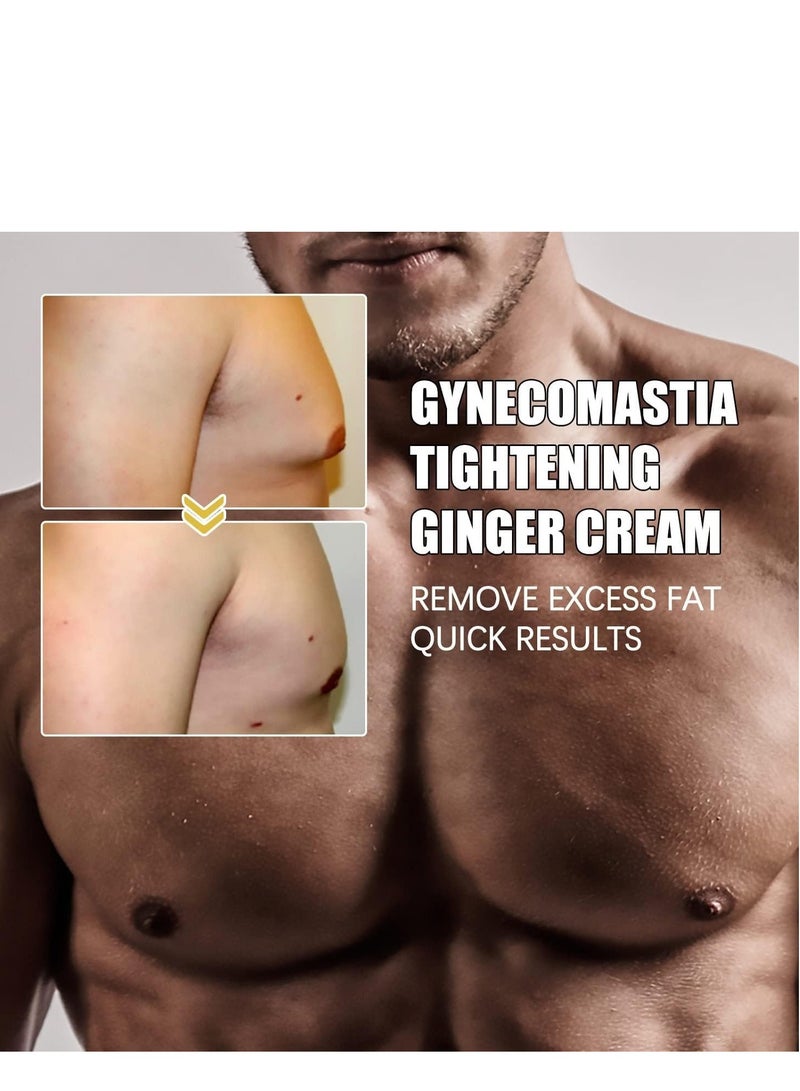 West&Month Gynecomastia Tightening Ginger Cream, 30ml Ginger Cream for Men, Effectively Shrinks and Tightens Men's Chest, Skin Tightening Cream Body Gel for Men - Image 3