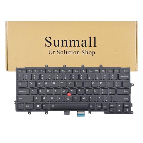 SUNMALL Replacement Keyboard Backlit Compatible with Lenovo ThinkPad X230S X240 X240I X240S X250 X250S X260 X270 01AV519 01AV530 04X0196 SN20K79593, with Frame Pointer Backlight US Layout - Image 1