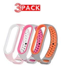 Generic [for Xiaomi Mi Band 5/Mi Band 6] Strap Wristbands Colorful Bracelet for Women Men Silicone Replacement Bands  - Image 1